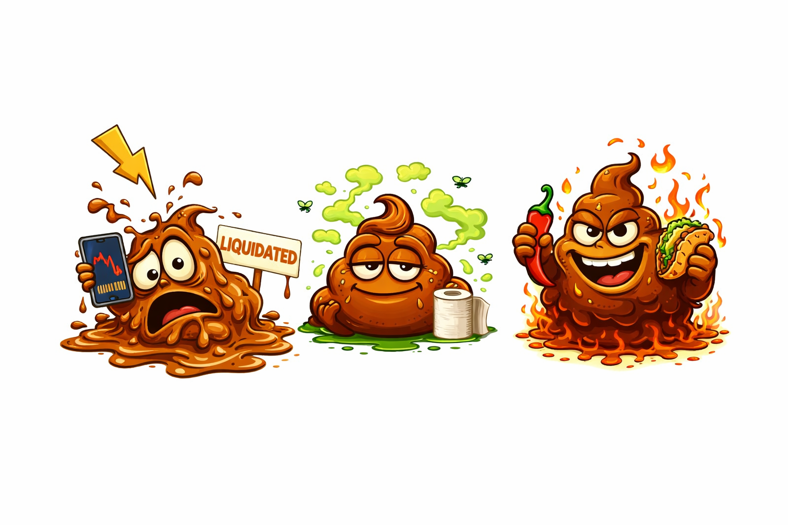 Liquidation Brown, Stinky Brown, and Spicy Brown
